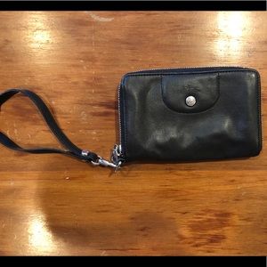 Longchamp leather clutch